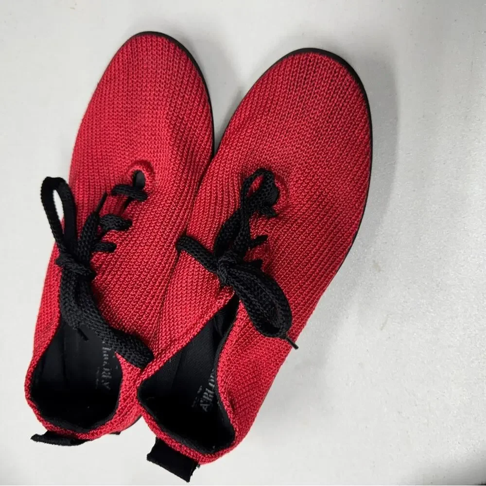 Arcopedico Red Knit Sole Desire Lace Up Sneakers Women 10.5 Casual Comfort Shoes